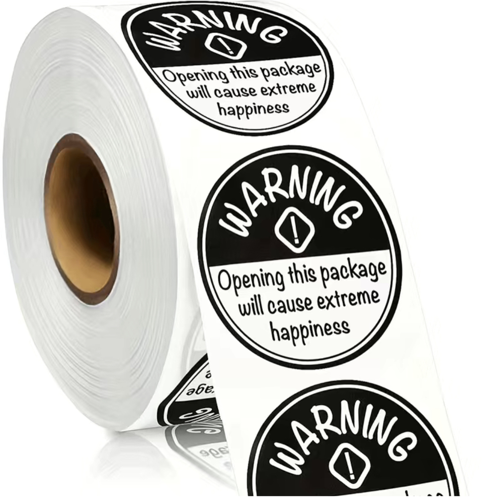 🎉3/$25🎉 x500 Warning Stickers Shipping Supplies Happy Mail